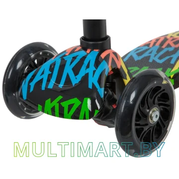 Самокат Novatrack RainBow Start Graffiti 120.NRAINBOW.GBL20 (голубой, 2020) картинка 4